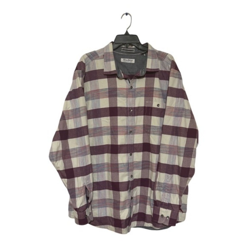 Tommy Bahama Mens Canyon Beach Buffalo Check Flannel Long-Sleeve Shirt Size XXL